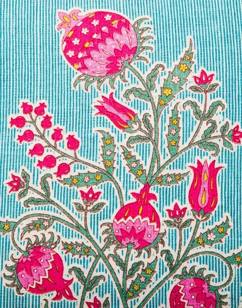 Blue Pink Rasika Cotton Printed Cushion Cover 4 Blue Pink Rasika Cotton Printed Cushion Cover