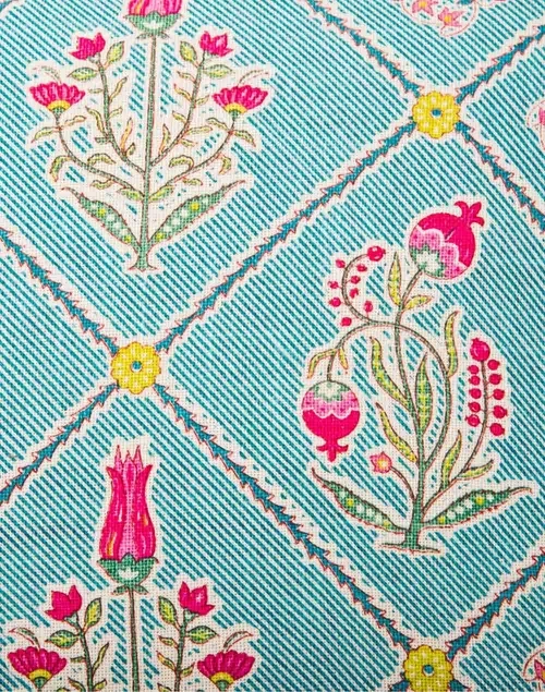 Blue Pink Rasika Cotton Printed Cushion Cover 4 Blue Pink Rasika Cotton Printed Cushion Cover