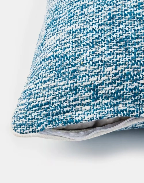 Blue Cotton Woven Cushion Cover 4 Blue Cotton Woven Cushion Cover