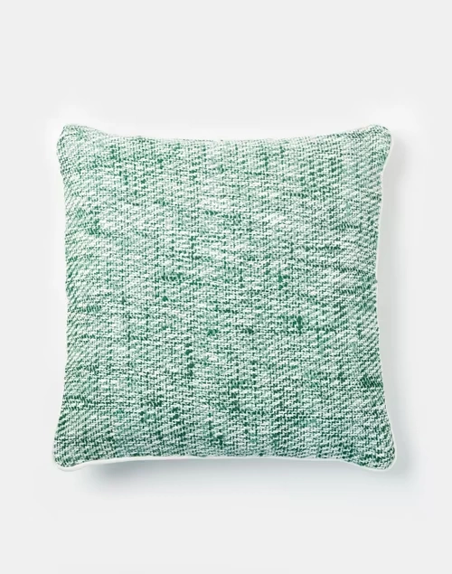 Green Jheel Cotton Cushion Cover