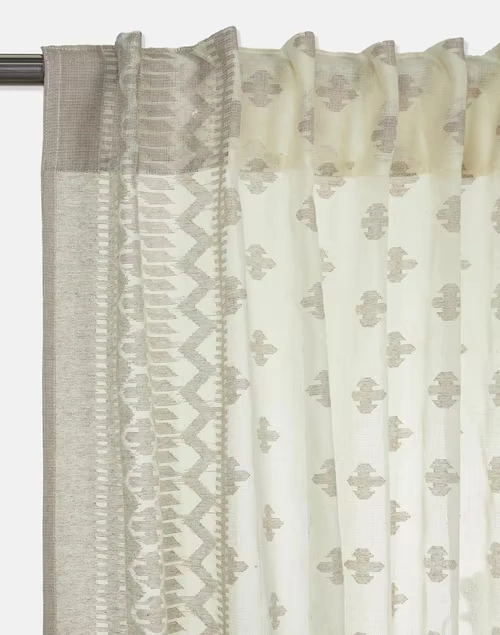 Beige Urmi Semi Sheer Curtain | 1PC