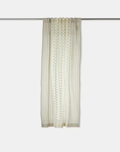 Beige Urmi Semi Sheer Curtain | 1PC 3 Beige Urmi Semi Sheer Curtain | 1PC