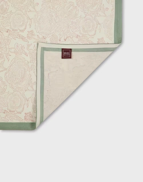 Gulab Khas Cotton Printed Napkin Set Of 6