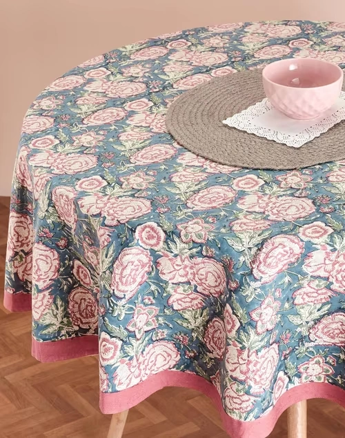 Gulab Cotton Round Table Cover 3 Gulab Cotton Round Table Cover