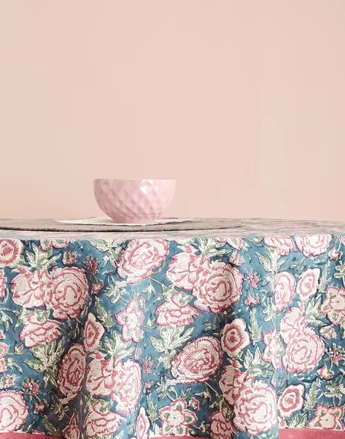 Gulab Cotton Round Table Cover 4 Gulab Cotton Round Table Cover