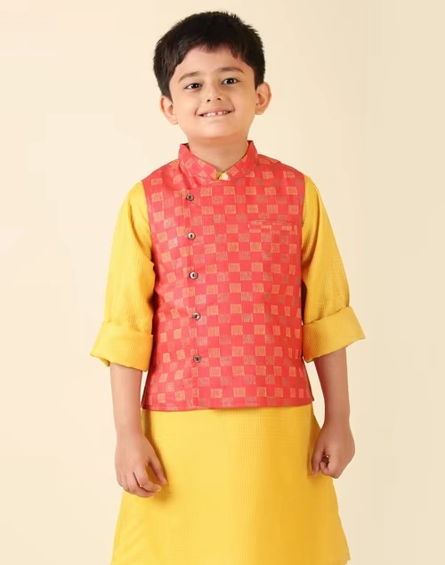 Viscose Blend Sleeveless Nehru Jacket