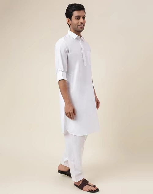 White Cotton Woven 2Pc Set 4 White Cotton Woven 2Pc Set