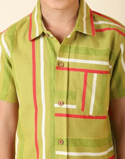 Cotton Linen Short Sleeves Shirt