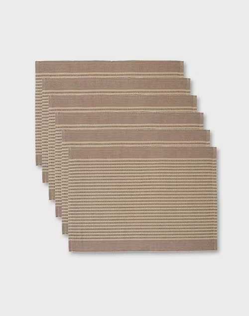 Beige Shubhika Cotton Mat Set Of 6