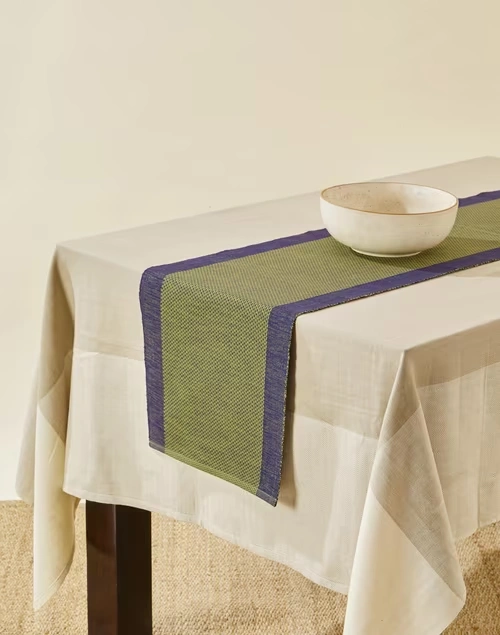 Green Melange Cotton Table Runner