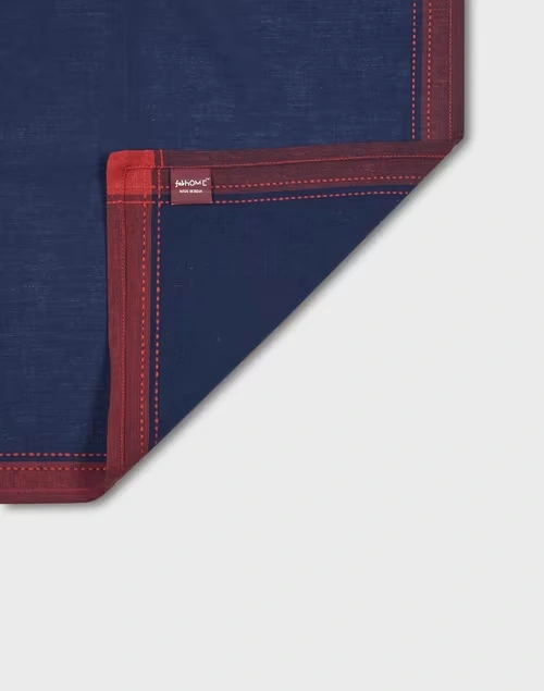 Red Indigo Tanka Cotton Woven Napkin Set Of 6 3 Red Indigo Tanka Cotton Woven Napkin Set Of 6