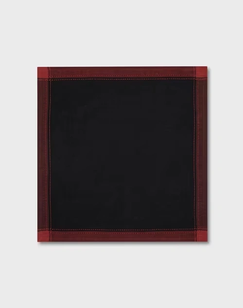 Black Red Tanka Woven Cotton Napkin