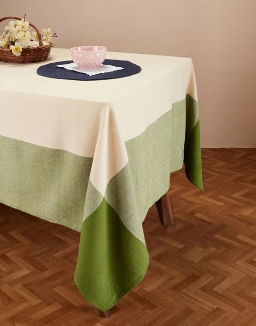 Green Adesh Cotton Woven Table Cover