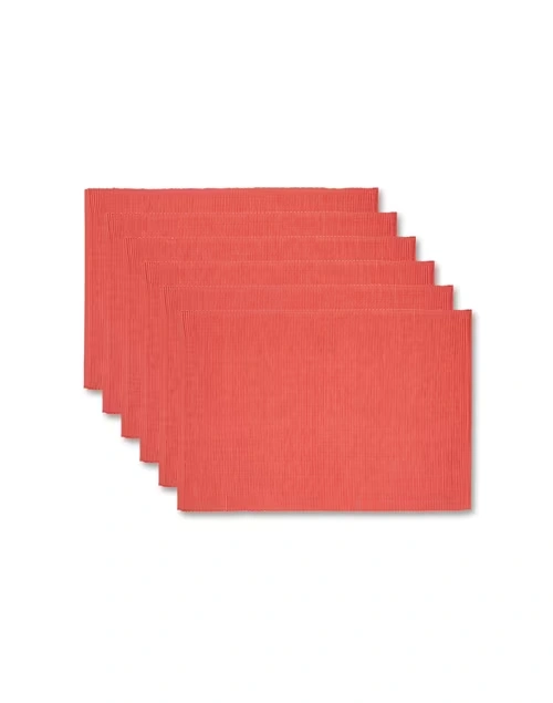 Coral Prithi Cotton Mat Set Of 6 4 Coral Prithi Cotton Mat Set Of 6