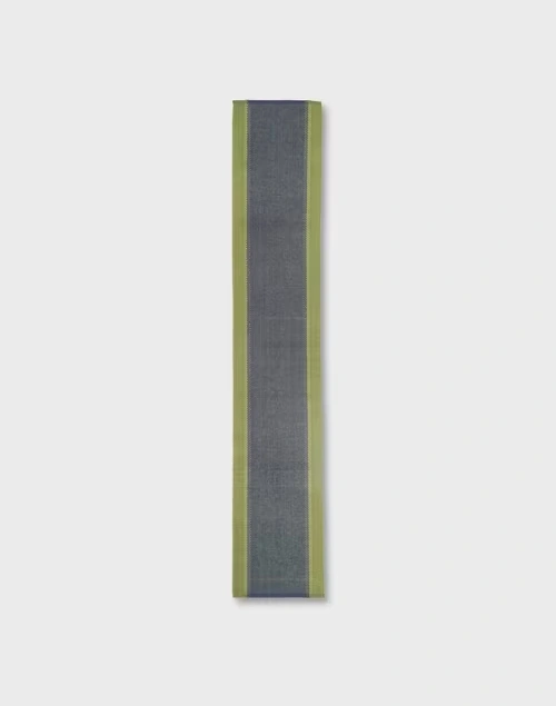 Green Indigo Zeeya Woven Cotton Runner