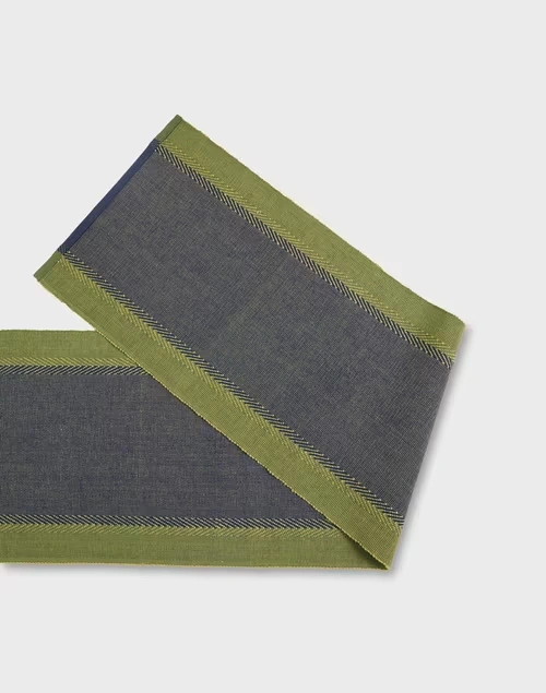 Green Indigo Zeeya Woven Cotton Runner 3 Green Indigo Zeeya Woven Cotton Runner