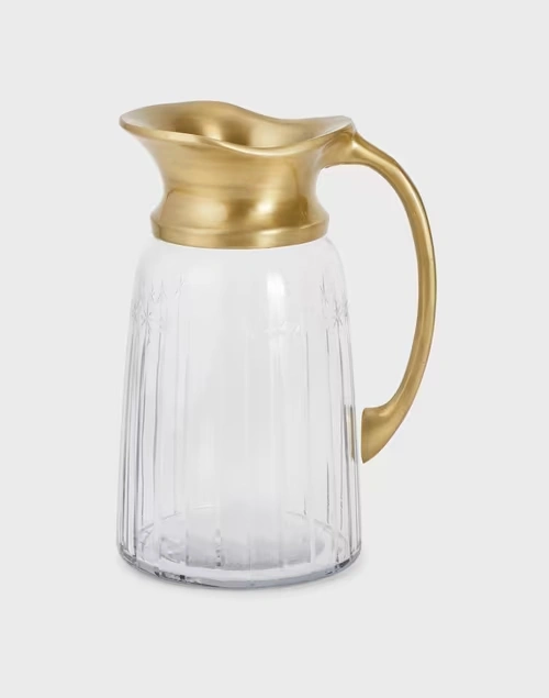 Brass Amantra Glass Etched Water Jug | Small
