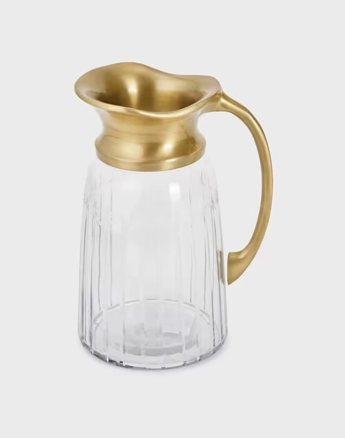 Brass Amantra Glass Etched Water Jug | Small