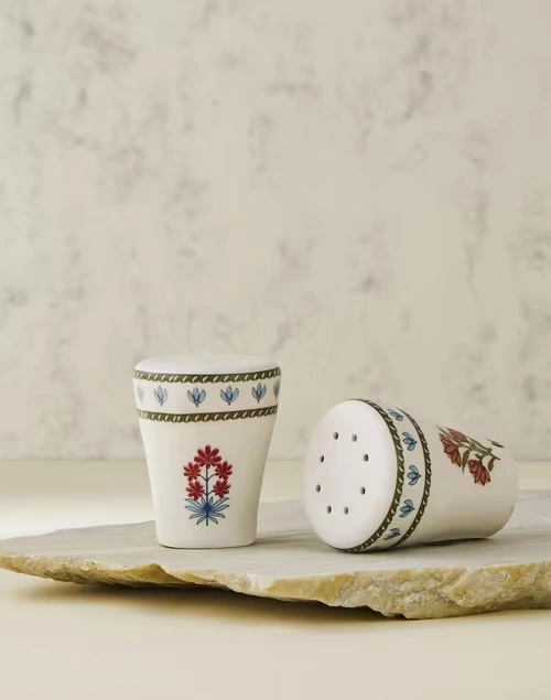 Ramya Ceramic Decaled Salt & Pepper 2pc Set
