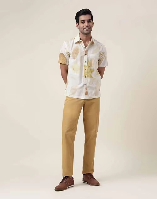 Mustard Cotton 929 Slim Cut Pants