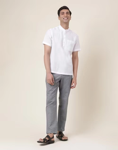 Blue Cotton 808 Straight Leg Pants