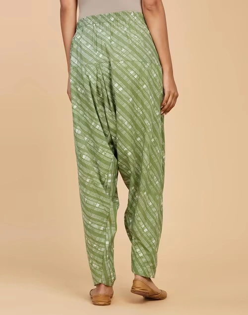 Green Cotton Printed Salwar 3 Green Cotton Printed Salwar