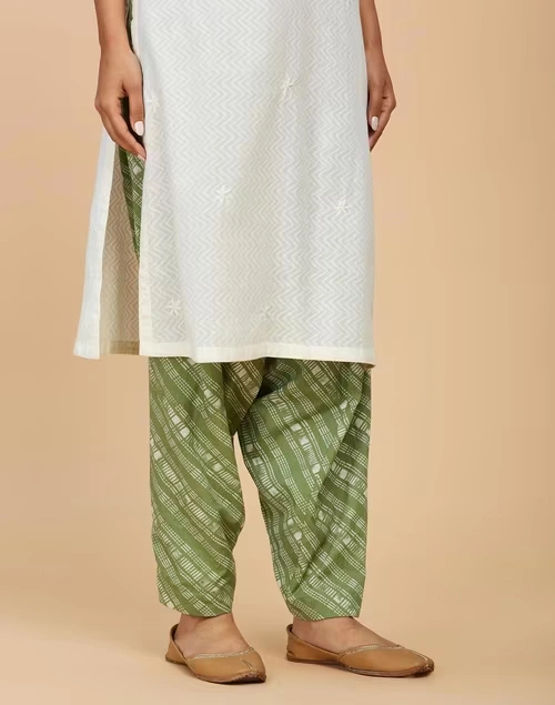 Green Cotton Printed Salwar 4 Green Cotton Printed Salwar