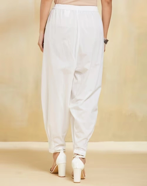 White Cotton Blend Salwar 3 White Cotton Blend Salwar