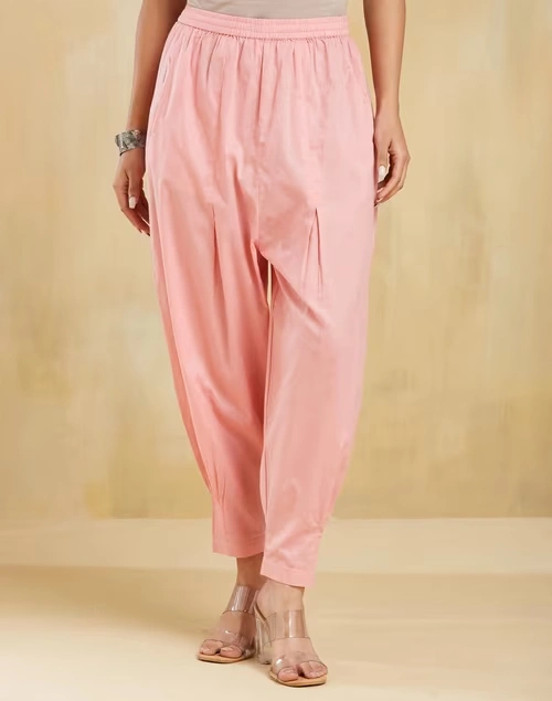 Pink Cotton Blend Salwar