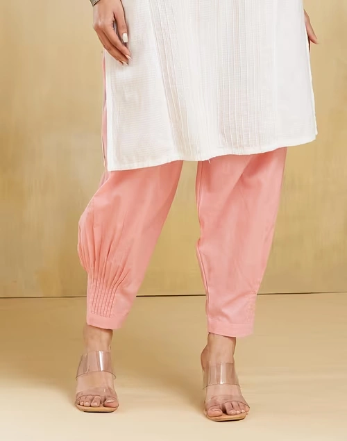 Pink Cotton Blend Salwar 4 Pink Cotton Blend Salwar