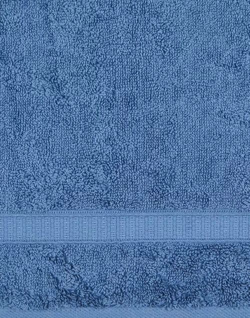 Blue Amaya Cotton Pile Face Towel Set Of 2