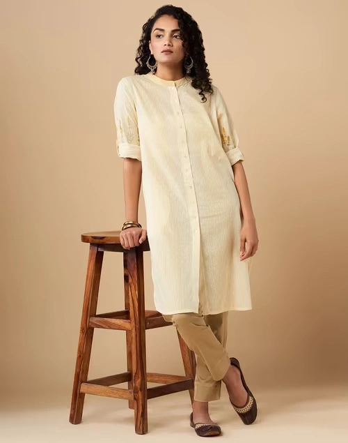 Cotton Printed Knee Length Kurta