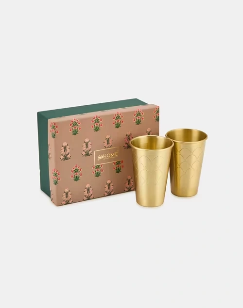 Brass Metal Tumbler Set of 2 3 Brass Metal Tumbler Set of 2