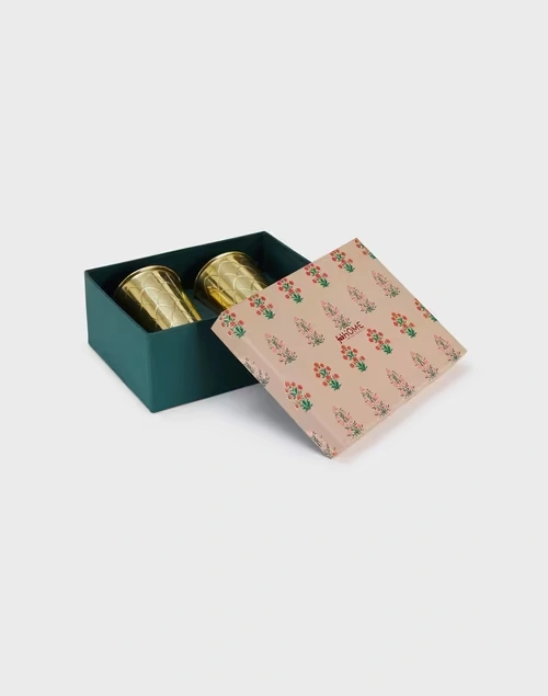 Falgun Brass Glass Gift Set of 2 3 Falgun Brass Glass Gift Set of 2