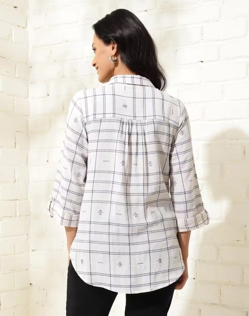 Natural Cotton Hand Woven Shirt