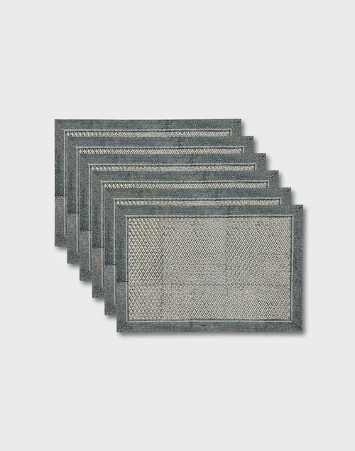 Earth Files Cotton Printed Mat Set Of 6