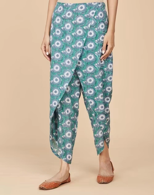 Blue Modal Printed Dhoti