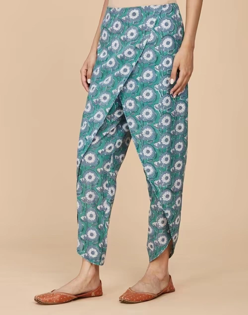 Blue Modal Printed Dhoti 3 Blue Modal Printed Dhoti