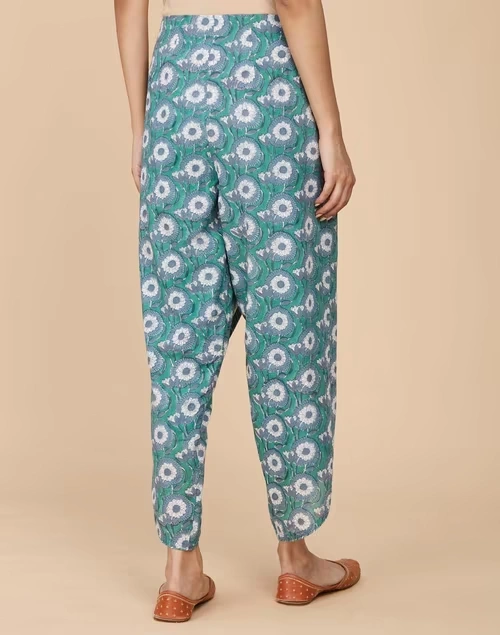 Blue Modal Printed Dhoti 4 Blue Modal Printed Dhoti