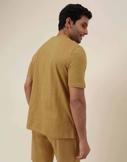 Mustard Organic Cotton Knit Tee 3 Mustard Organic Cotton Knit Tee