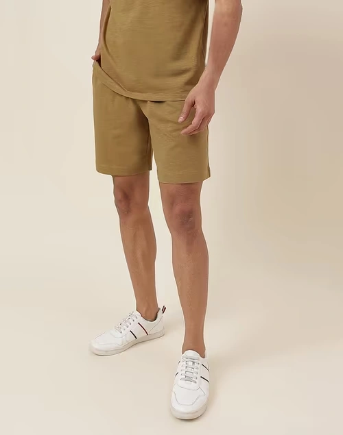 Brown Organic Cotton Sweat Shorts