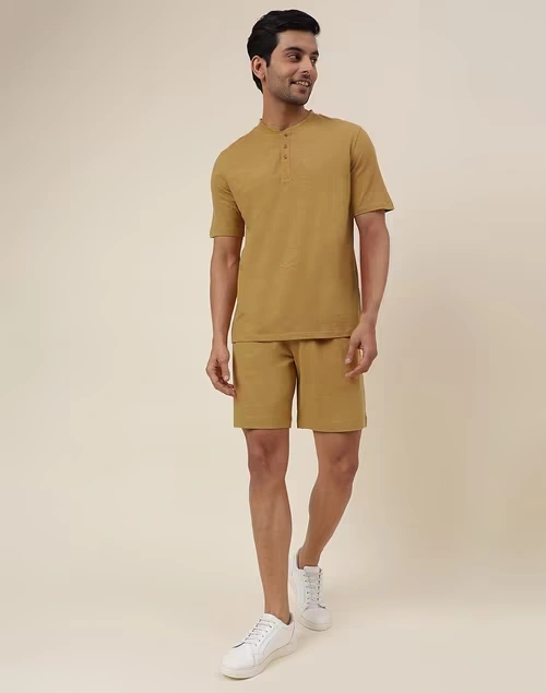 Mustard Organic Cotton Sweat Shorts 3 Mustard Organic Cotton Sweat Shorts