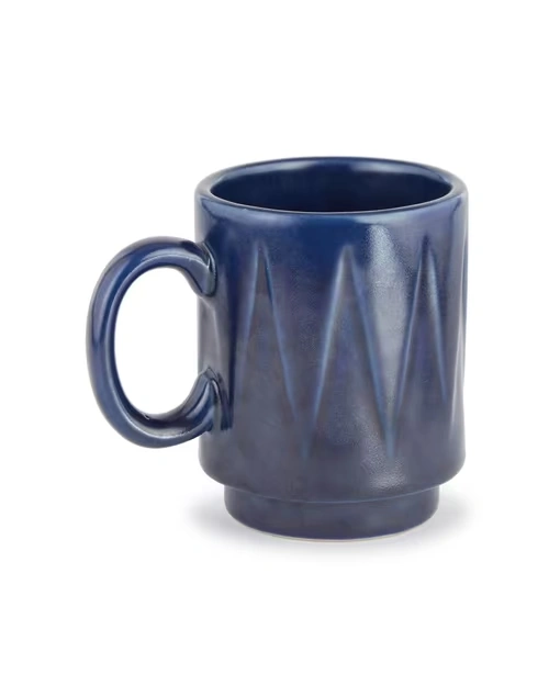 Blue Ashvath Ceramic Stackable Mug Set Of 2
