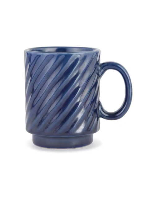 Blue Ashvath Ceramic Stackable Mug Set Of 2