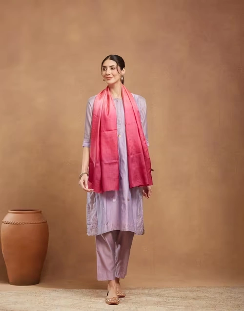 Pink Silk Stole 4 Pink Silk Stole