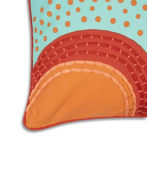 Blue Natkhat Cotton Printed Kids Cushion Cover