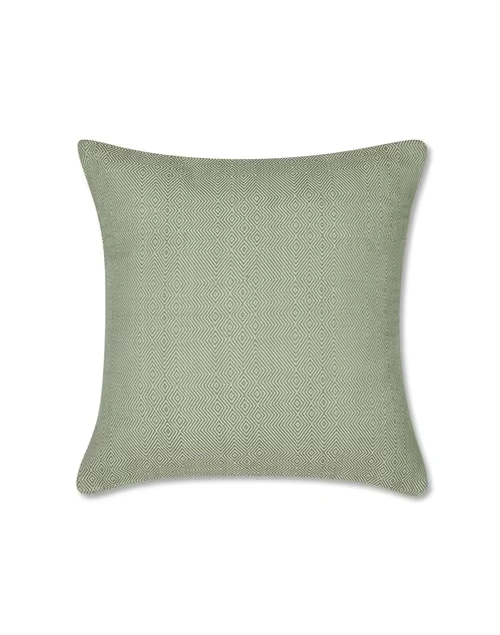 Green Cotton Woven Cushion Cover 50X50