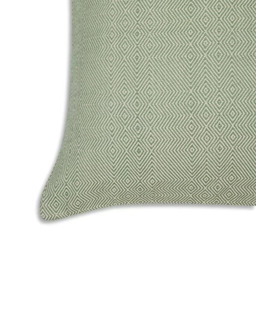 Green Cotton Woven Cushion Cover 50X50