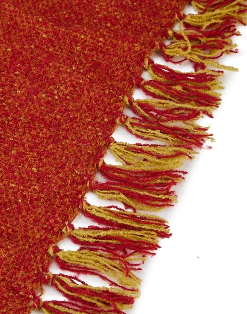 Orange Acrylic Woven Sidra Throw