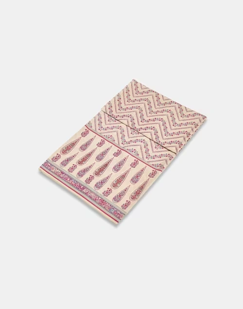 Pink Cotton Printed Noor Bed Cover- Double 4 Pink Cotton Printed Noor Bed Cover- Double